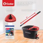 O-Cedar EasyWring Microfiber Spin Mop, Bucket Floor Cleaning System, Red, Gray, Standard - Image 10