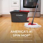 O-Cedar EasyWring Microfiber Spin Mop, Bucket Floor Cleaning System, Red, Gray, Standard - Image 3
