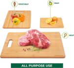 Freshware Bamboo Cutting Board Set of 3, Wooden Cutting Boards for Kitchen, Knife Friendly Food Grade Chopping Board, Lightweight with Hanging Hole for Easy Storage - Image 8