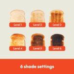 bella 2 Slice Slim Toaster, Fits-anywhere™ Kitchenware, 6 Setting Shade Control with Reheat & Cancel Buttons, Fits Sourdough, 10” Long Slot, Anti Jam & Auto Shutoff, 900 Watt, Surf - Image 8