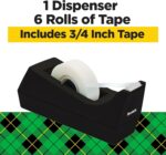 Scotch Magic Tape Desktop Dispenser, 6 Rolls of 3/4" x 1000" Each Plus 1 Desktop Tape Dispenser, Great for Repair, Wrapping and Office Applications - Image 3