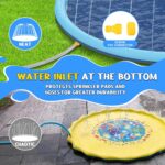 Non-Slip Splash Pad for Kids and Dog, 80" Extra Large Baby Play Mat, Dog Pool Toys, Thicken Sprinkler Pool Summer Outdoor Water Toys for Ages 3-12 Boys Girls, Parent-Kids &Games Fun Backyard (Blue) - Image 6