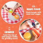 JOYIN Kitchen Toy Set, BBQ Play Grill, Cooking Toy Set, Little Chef Play, Kids Grill Playset Interactive BBQ for Kids with Light & Sound, Birthday Gift for 2 3 4 Year Old Boys Girls Outdoor Toys - Image 5