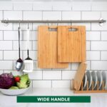 Freshware Bamboo Cutting Board Set of 3, Wooden Cutting Boards for Kitchen, Knife Friendly Food Grade Chopping Board, Lightweight with Hanging Hole for Easy Storage - Image 9