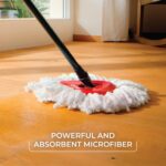 O-Cedar EasyWring Microfiber Spin Mop, Bucket Floor Cleaning System, Red, Gray, Standard - Image 7