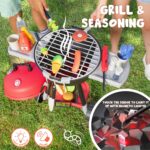 JOYIN Kitchen Toy Set, BBQ Play Grill, Cooking Toy Set, Little Chef Play, Kids Grill Playset Interactive BBQ for Kids with Light & Sound, Birthday Gift for 2 3 4 Year Old Boys Girls Outdoor Toys - Image 3