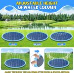 Non-Slip Splash Pad for Kids and Dog, 80" Extra Large Baby Play Mat, Dog Pool Toys, Thicken Sprinkler Pool Summer Outdoor Water Toys for Ages 3-12 Boys Girls, Parent-Kids &Games Fun Backyard (Blue) - Image 7